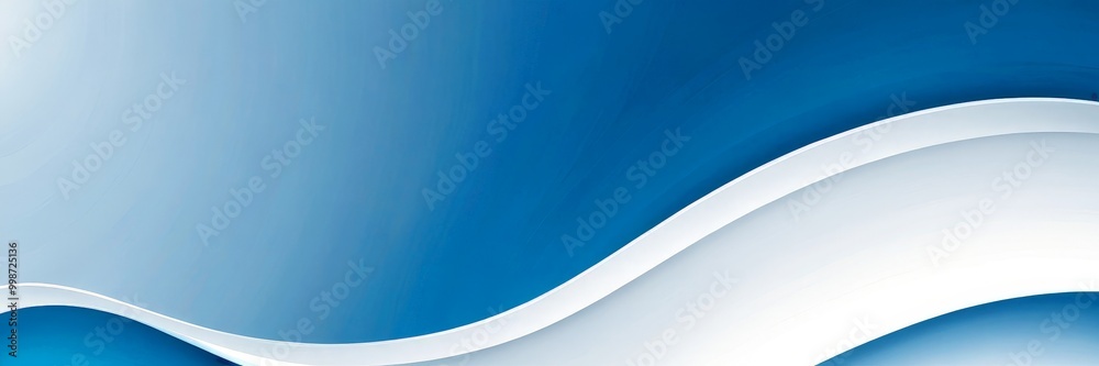 Poster a gradient background with blue and white waves, creating a serene and calming atmosphere.