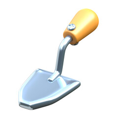 3D Archaeology Shovel Icon, Ideal for representing tools in excavation, gardening, or fieldwork