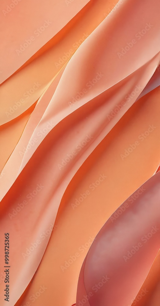 Poster a close-up view textured surface with a gradient of orange and pink colors, creating a visually appealing abstract pattern