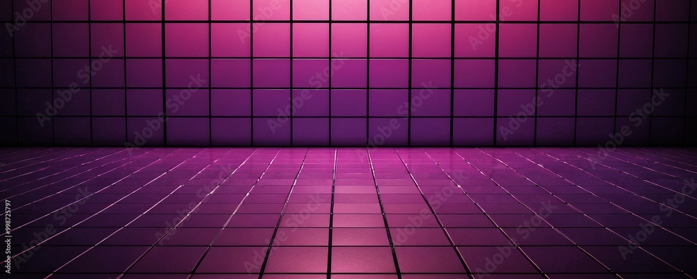 Fototapete a grid of square tiles in a dark purple color, with a gradient effect transitioning from a lighter s