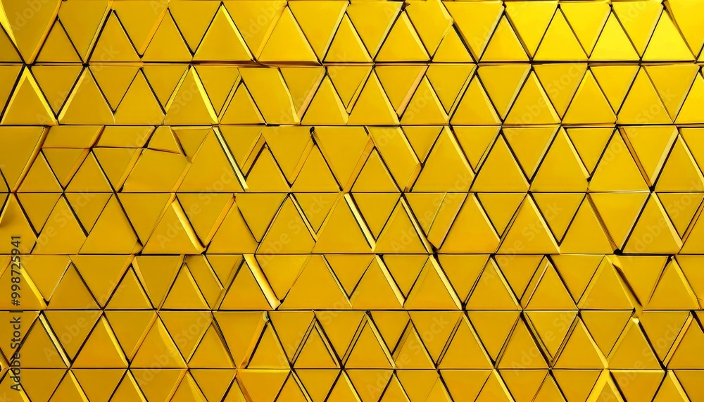 Aufkleber a repeating pattern of yellow triangles arranged in a grid-like fashion, creating a visually striking and geometric design