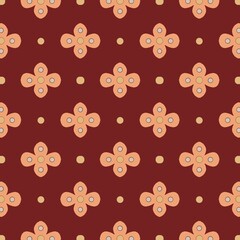 Ikat Seamless Pattern. - Illustration.Knitting pattern with snowflakes on red background.Wreath PatternEthnic background - Ikat style - Illustration.Ikat textiles at Indonesian textile market.