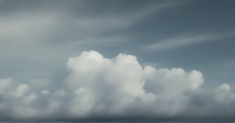 Obraz premium a cloudy sky with fluffy white clouds against a dark blue background