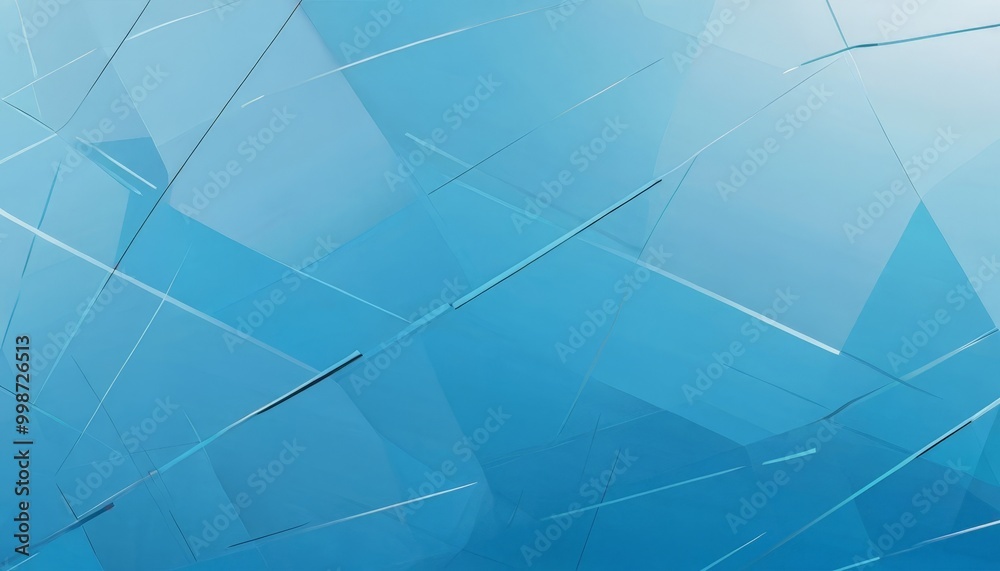 Poster a geometric pattern composed of intersecting lines and triangles in shades of blue, creating a visually striking abstract design