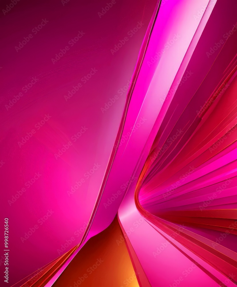 Fototapete a vibrant abstract composition with a gradient of pink and orange hues, creating a dynamic and visually striking effect