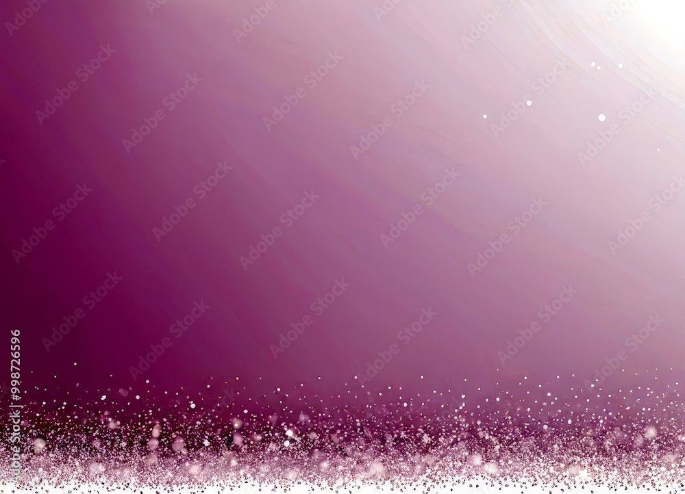 Poster A gradient background transitioning from a deep purple to a lighter shade, with a scattering of small white dots or specks of glitter or glittery particles on the right side