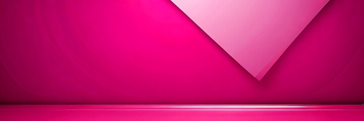 Fototapeta premium a pink background with a white triangle on the right side, creating a visually striking contrast
