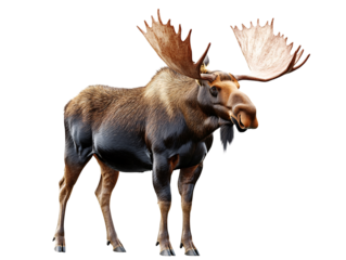 a moose with large antlers