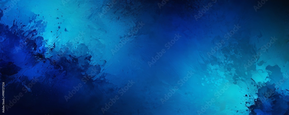 Poster a gradient background with a blend of blue and black hues, creating a sense of depth and movement The text 
