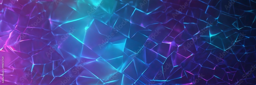 Aufkleber a vibrant abstract pattern composed of numerous triangular shapes in various shades of blue, purple, and pink, creating a dynamic and visually striking composition