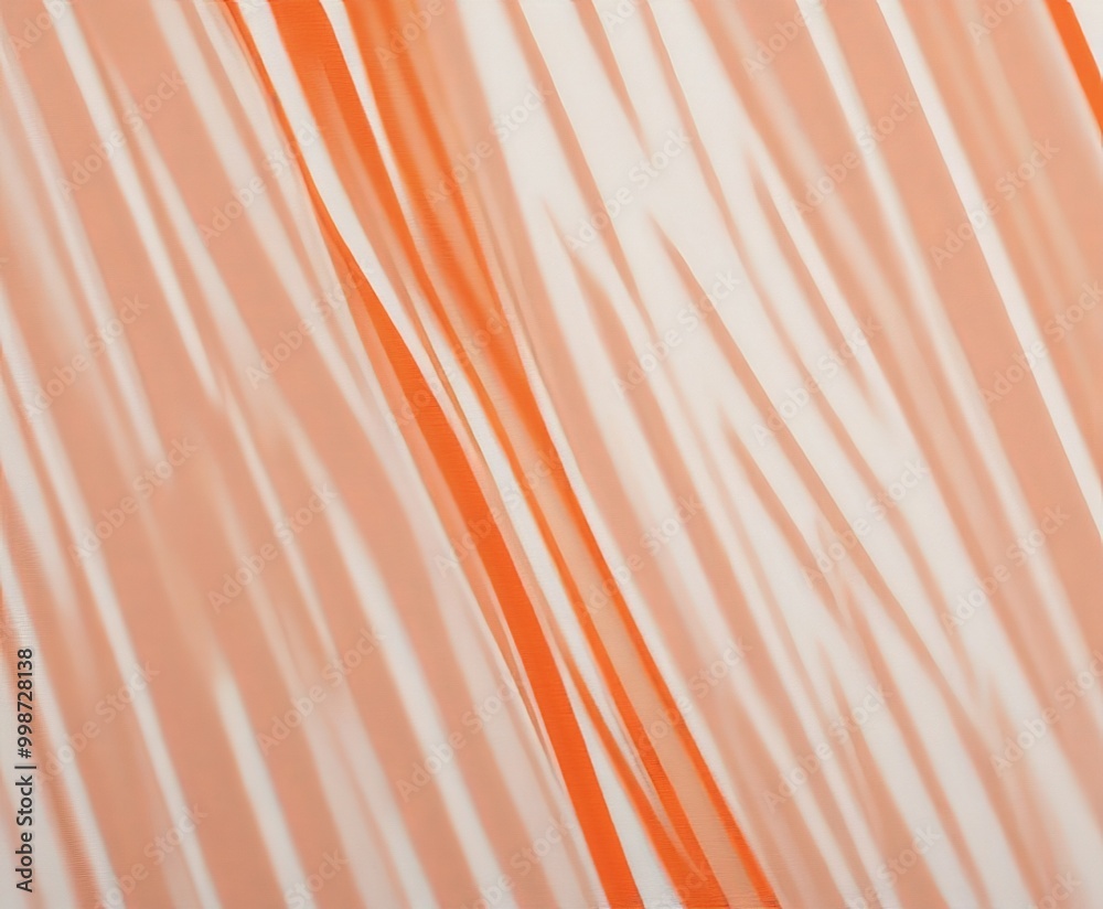 Poster a diagonal pattern of orange and white stripes, creating a dynamic and abstract visual effect.