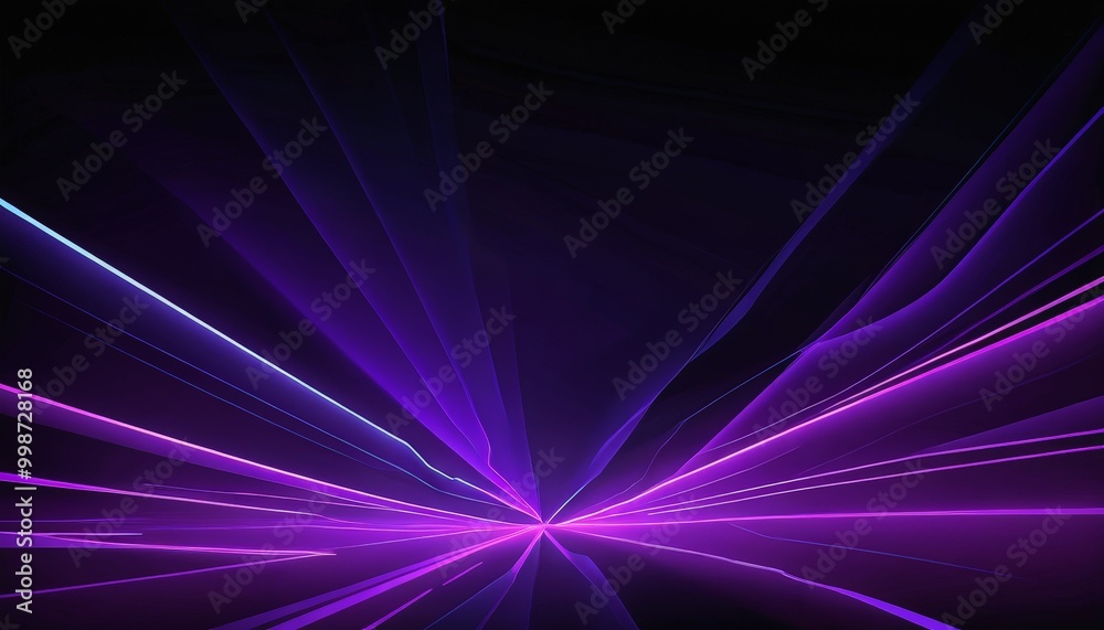 Aufkleber a vibrant abstract composition of intersecting lines and rays of purple and blue light, creating a dynamic and visually striking effect
