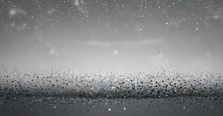 Obraz premium a serene, starry night sky with a multitude of small, glittering particles scattered across the frame, creating a sense of depth and movement.