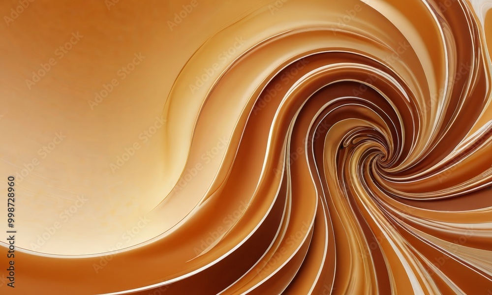 Poster a swirling pattern of orange and brown hues, creating a mesmerizing and abstract visual effect.