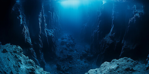 Expansive View of Deep Sea Trench