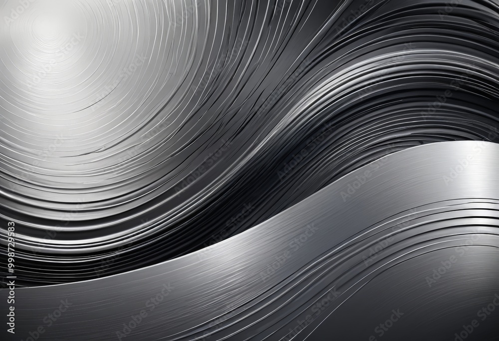 Fototapete a repeating pattern of curved lines in shades of gray and black, creating a sense of movement and rh