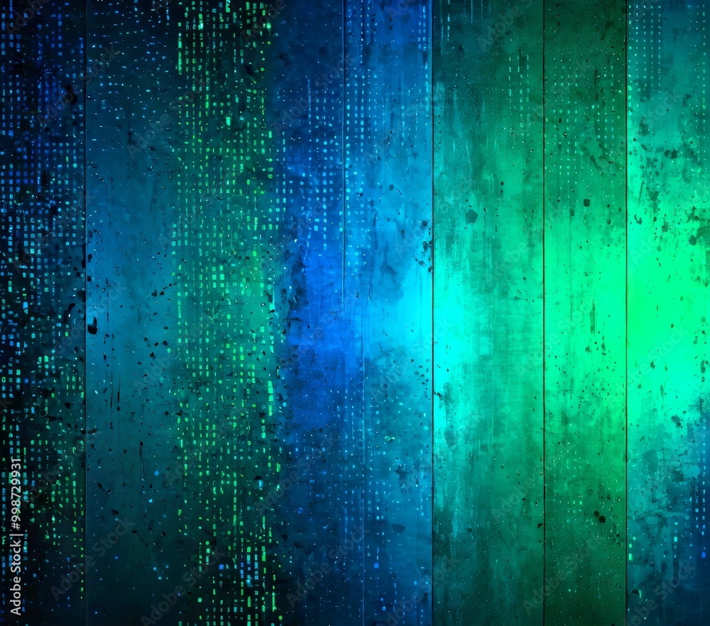 Aufkleber a vibrant abstract background with a gradient of blue and green colors, creating a visually striking and dynamic composition