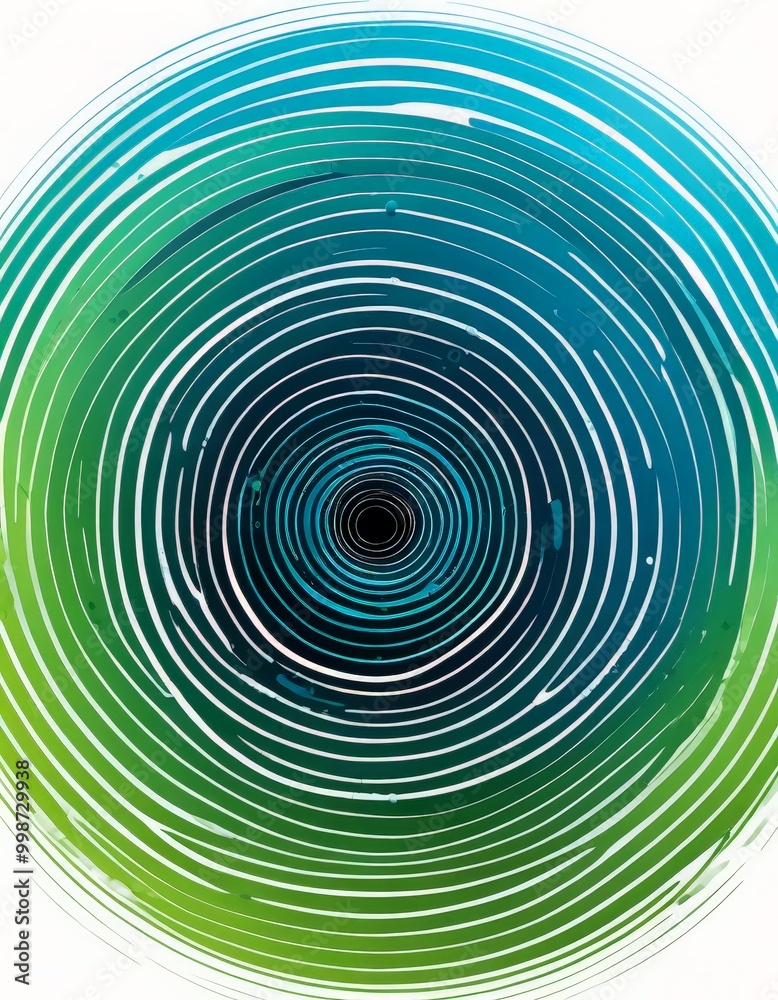 Aufkleber a circular pattern with concentric circles of varying sizes and colors, creating a visually striking and abstract design