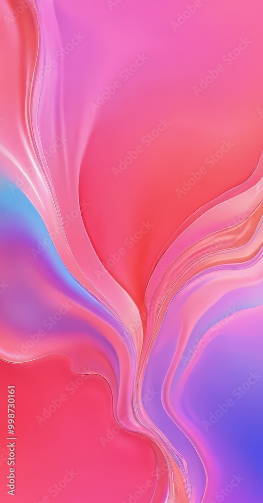 Aufkleber a vibrant abstract composition with fluid, swirling patterns in shades of pink, purple, and blue, cr