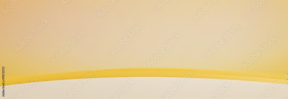 Poster a minimalist representation curved line, transitioning from a light yellow at the top to a darker yellow at the bottom, creating a sense of depth and movement