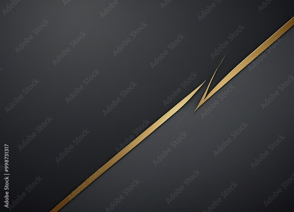 Fototapete a dark gray background with a diagonal gold line running across it, creating a sense of movement and direction