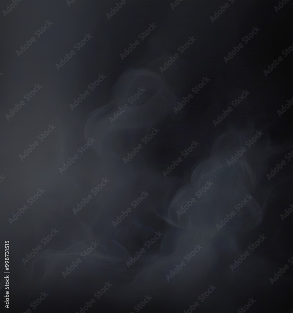 Leinwandbilder a dark, hazy background with wispy, ethereal smoke or vapor in the top right corner, creating an abs