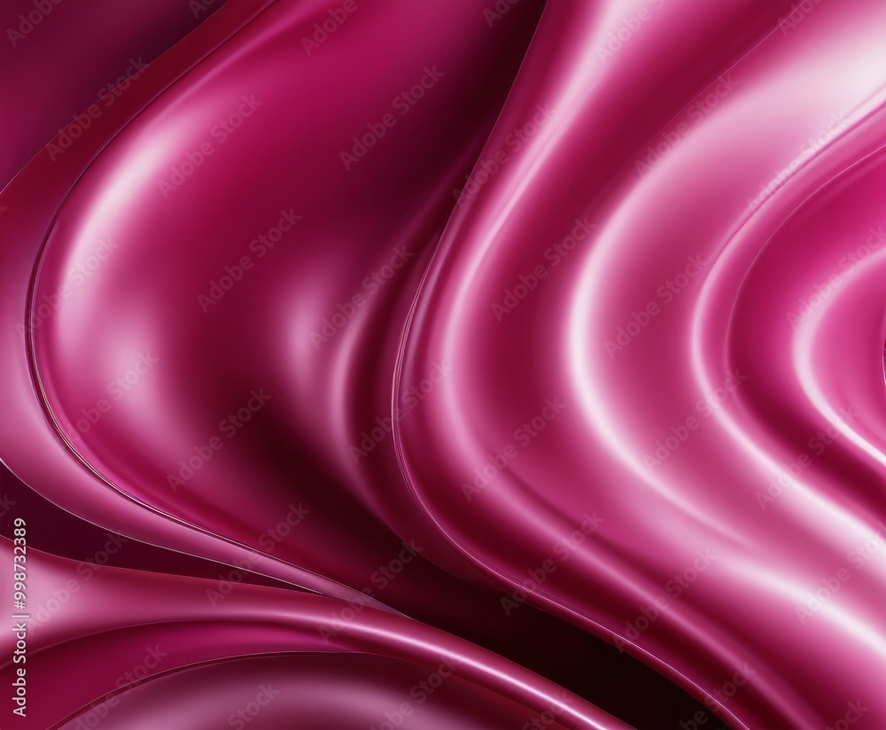 Aufkleber a close-up view of a pink fabric with a smooth, flowing texture. The fabric appears to be made of satin or a similar material, with a shiny, reflective surface that catches
