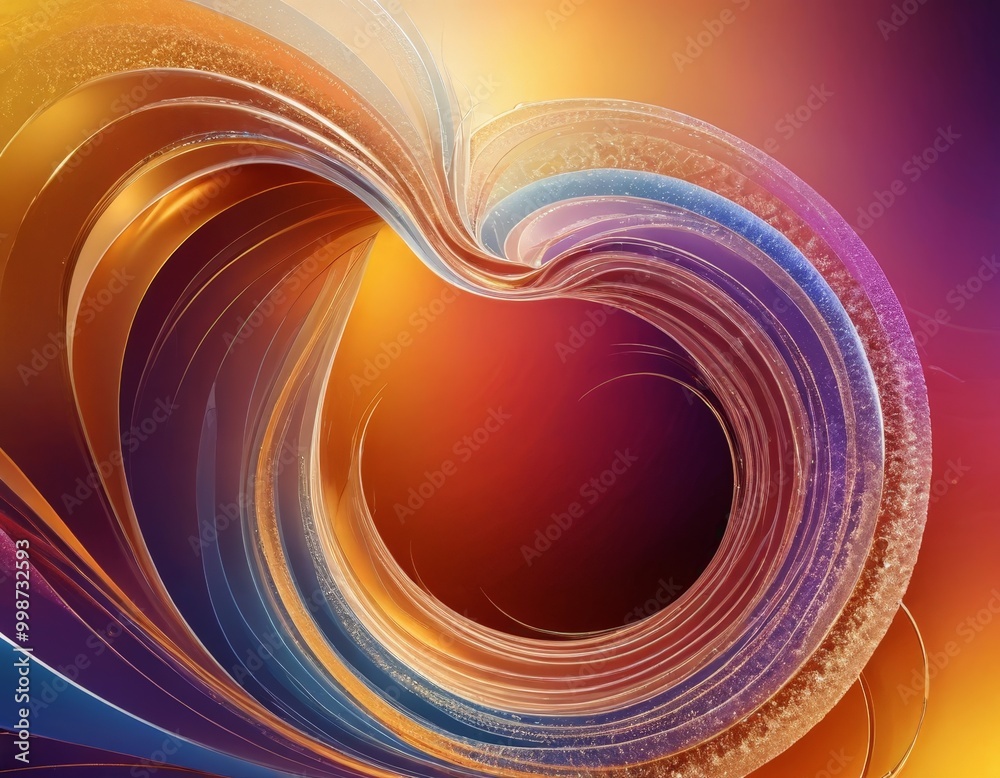 Fototapete a vibrant abstract design with swirling, multicolored lines and curves, creating a dynamic and visually striking composition