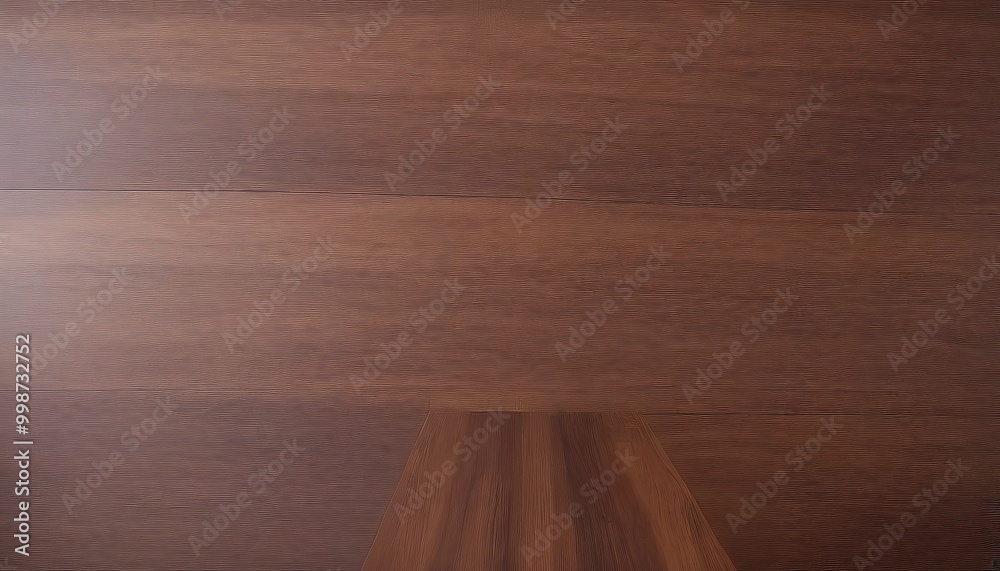 Aufkleber a close-up view wooden surface with a rich, dark brown color and visible grain patterns