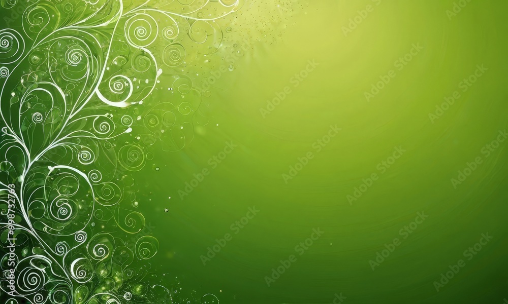 Aufkleber a vibrant green background with a repeating pattern of white swirls and dots, creating a sense of movement and energy