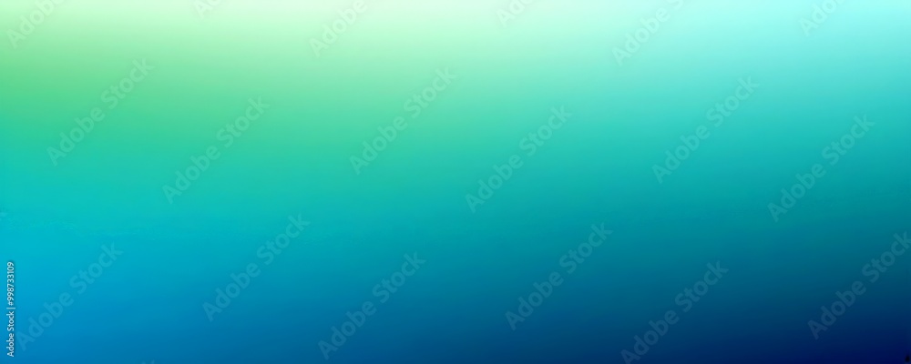 Poster a gradient background transitioning from a light green at the top to a darker blue at the bottom, creating a soothing and calming visual effect