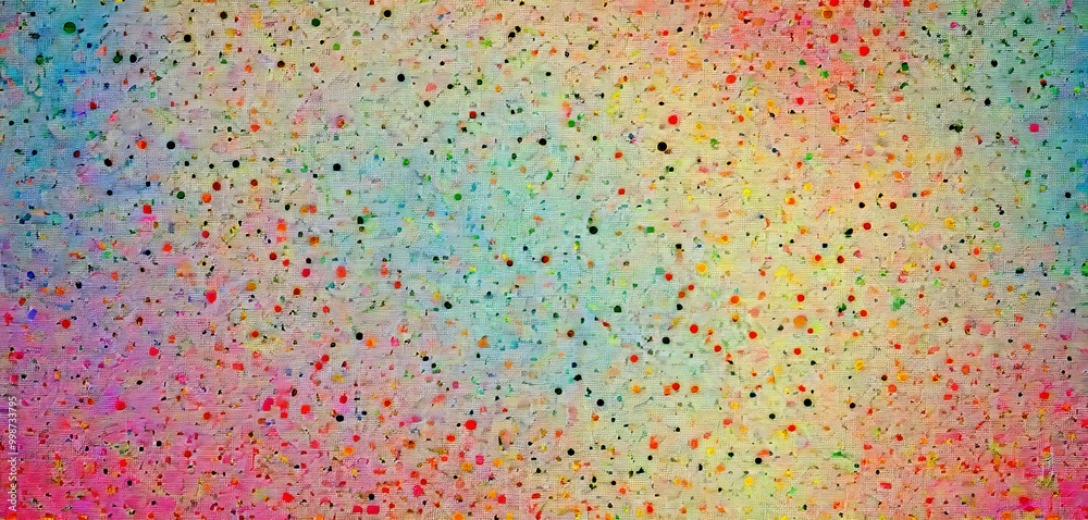 Aufkleber a textured background with a multitude of small, multicolored dots scattered across it, creating a vibrant and abstract pattern