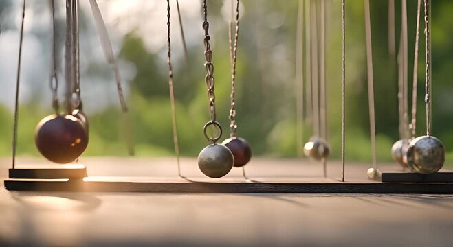 balancing balls on cradle
