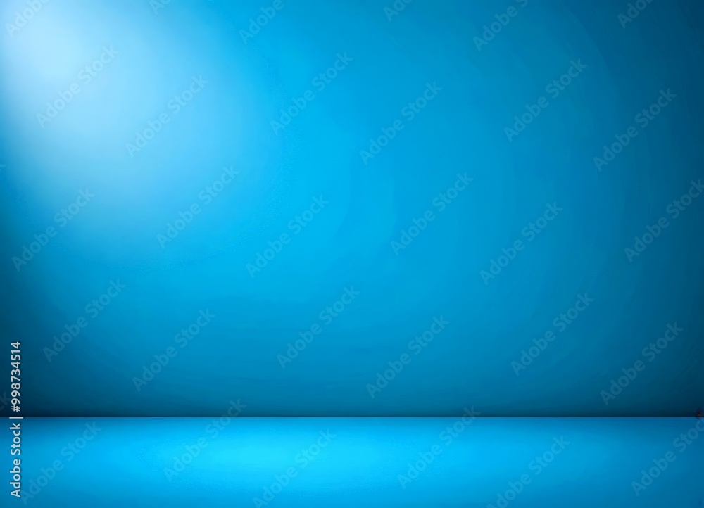 Fototapete A gradient of blue, transitioning from a darker shade at the top left to a lighter one at the bottom right, creates a serene and calming atmosphere