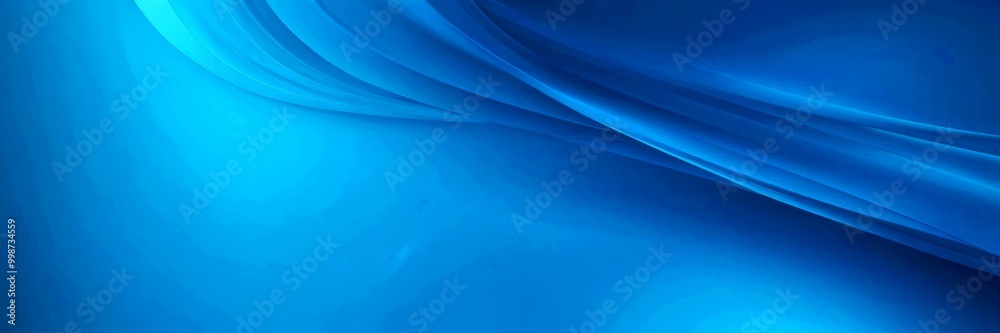 Leinwandbilder a gradient of blue hues, transitioning from a deep, rich blue at the top to a lighter shade at the bottom The gradient is composed of curved lines that create a sense of