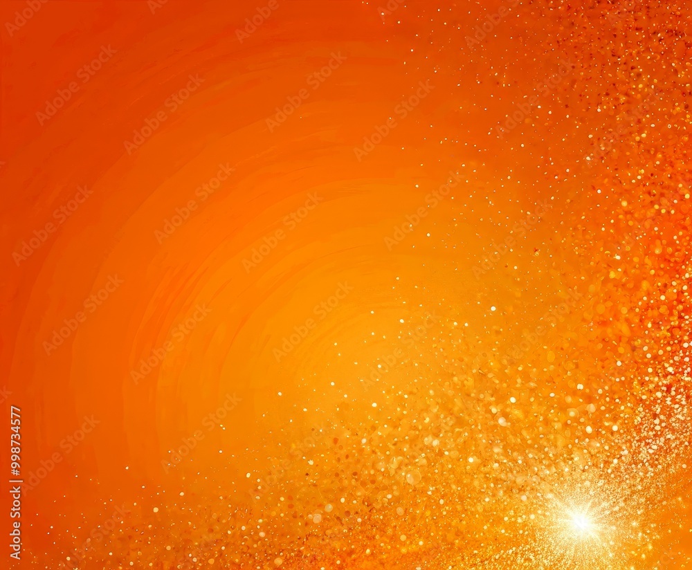 Aufkleber a vibrant gradient background transitioning from a warm orange at the top to a cooler blue at the bo