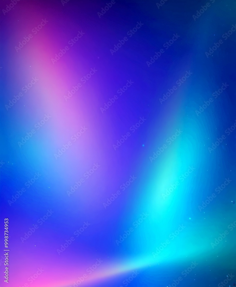 Poster a gradient background transitioning from deep purple to lighter blue, with a subtle gradient effect and small white stars scattered throughout