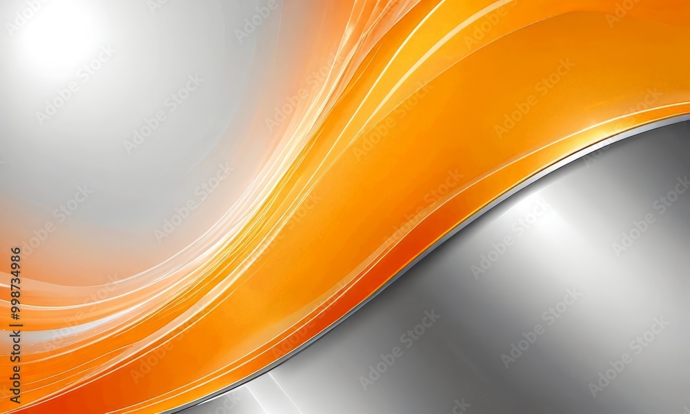 Aufkleber a vibrant abstract composition with a gradient of orange and gray, creating a dynamic and visually striking effect