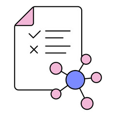 Data Structuring Icon. Representing AI Data Organization. System Data Structuring. Input Data Management. Information Structuring. Vector Editable icon. © Creative_Captain