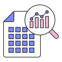 Training Dataset Evaluation Icon. Representing Data Assessment. Machine Learning Training. Dataset Analysis. Model Training Evaluation. Vector Editable icon.