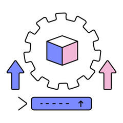 Scenario Generation Icon. Representing Scenario Creation. Model Simulation. Scenario Analysis. Testing Scenarios. Vector Editable icon.