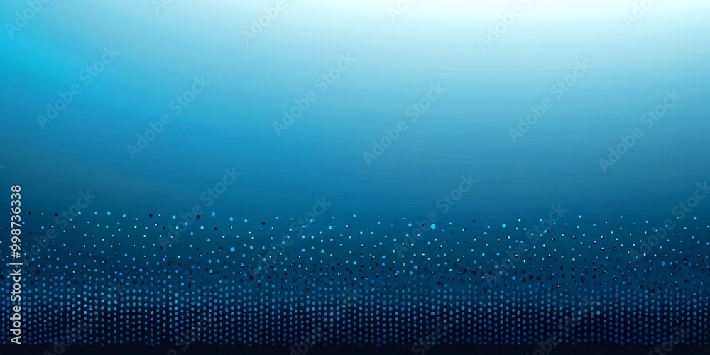 Aufkleber a gradient background transitioning from a deep blue at the top to a lighter shade at the bottom The bottom of adorned with a pattern of