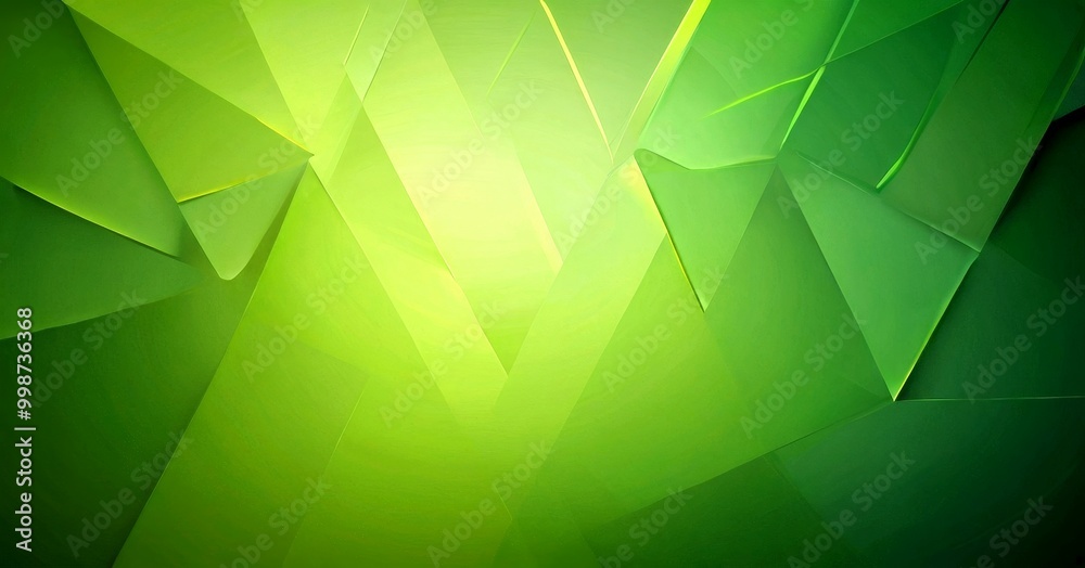 Aufkleber a vibrant abstract background composed of intersecting green and yellow triangles, creating a dynamic and visually striking composition