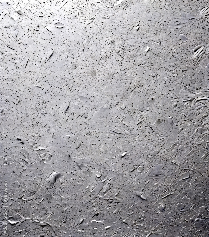 Aufkleber a close-up view textured white surface, possibly a wall or a piece of paper, with a variety of small, irregularly shaped objects scattered across it