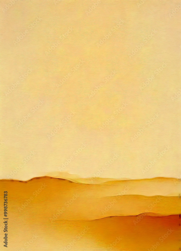Aufkleber a minimalist light beige landscape with a subtle gradient effect, featuring a horizon line and a fai