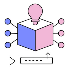 Model Behavior Testing Icon. Representing AI Model Testing. Machine Learning Behavior Analysis. Performance Validation. AI Debugging. Vector Editable icon.