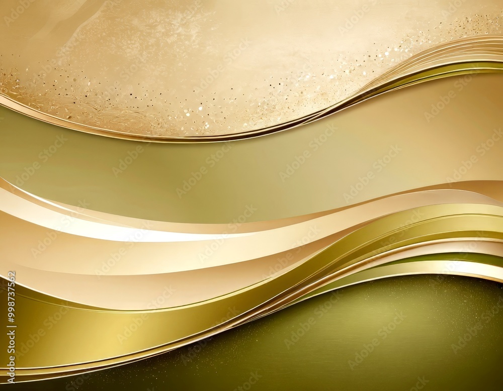 Aufkleber a repeating pattern of curved lines in shades of gold and beige, creating a sense of movement and fluidity