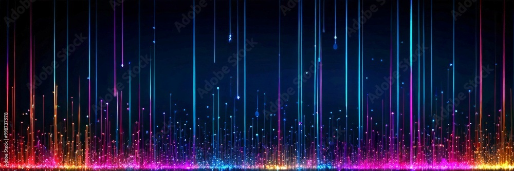 Aufkleber a captivating display of multicolored lights and streaks, creating a mesmerizing and dynamic visual effect The lights, which appear to be emanating from