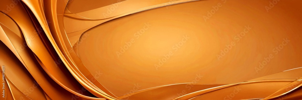 Poster a warm, golden-brown abstract background with curved lines and a smooth gradient, creating a sense of depth and movement
