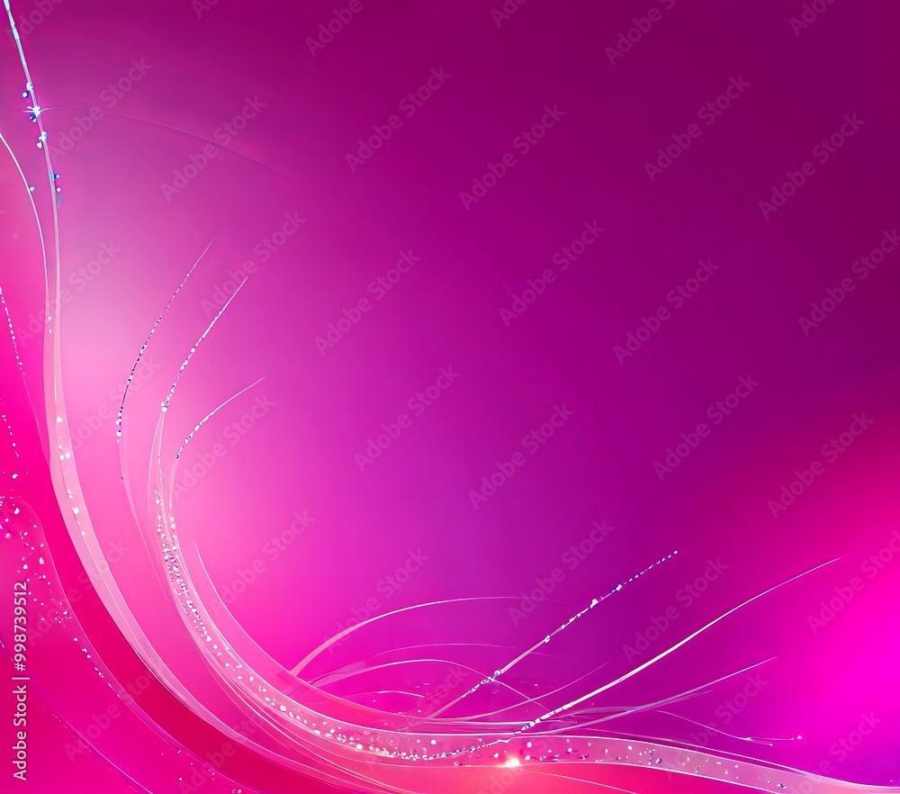 Poster a vibrant abstract background with a gradient of pink and purple hues, accented by white lines and s